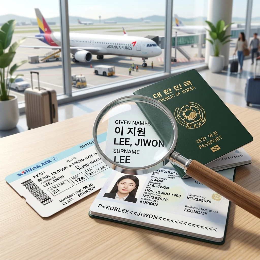 항공권 영문명과 여권 이름 불일치 시 대처법 및 수수료 면제 요건